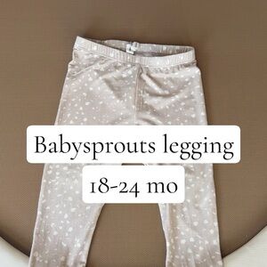 Cream Heart-Print Kids Leggings